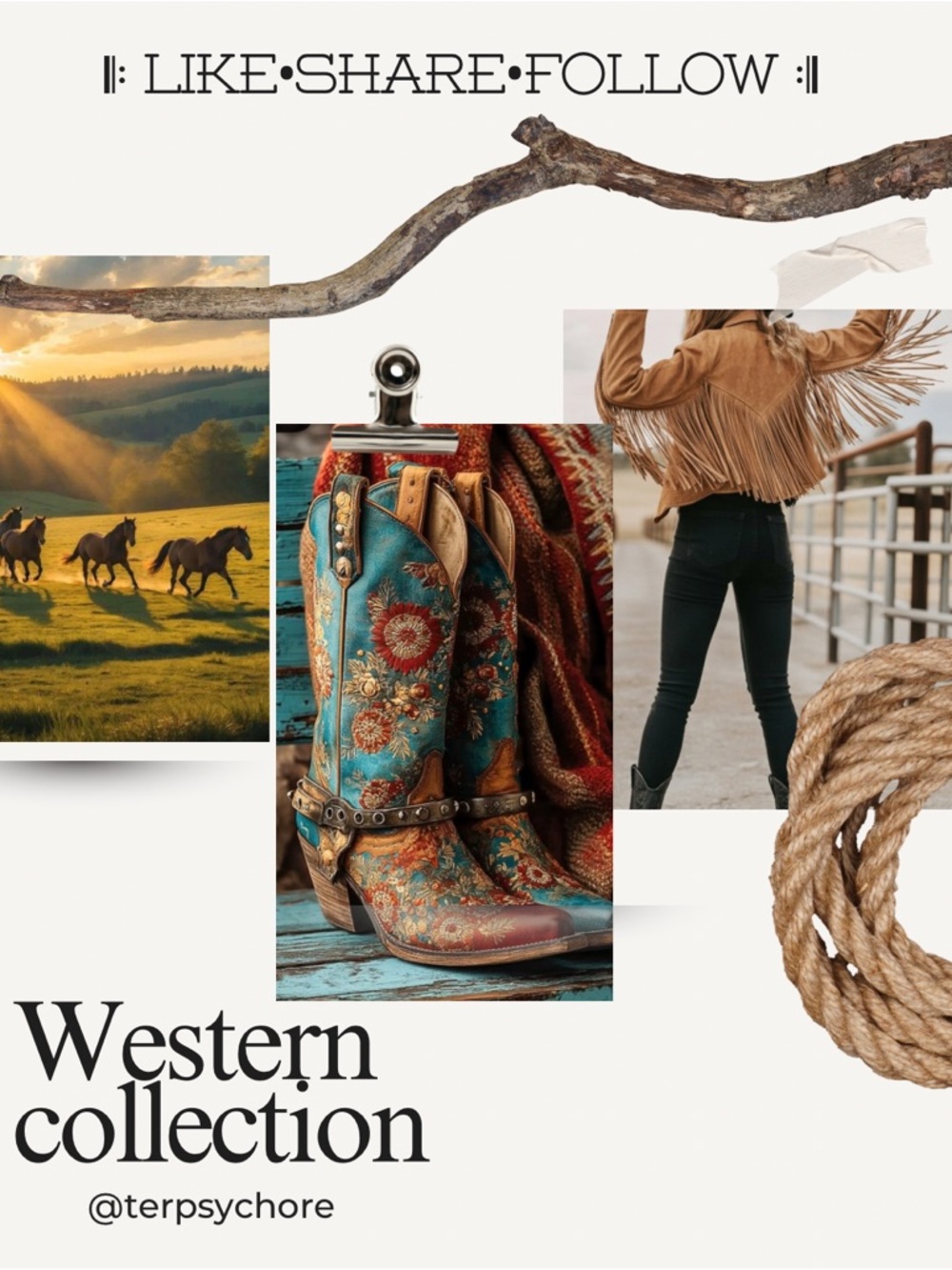 Western Boho Flyer/Closet Marker‎
